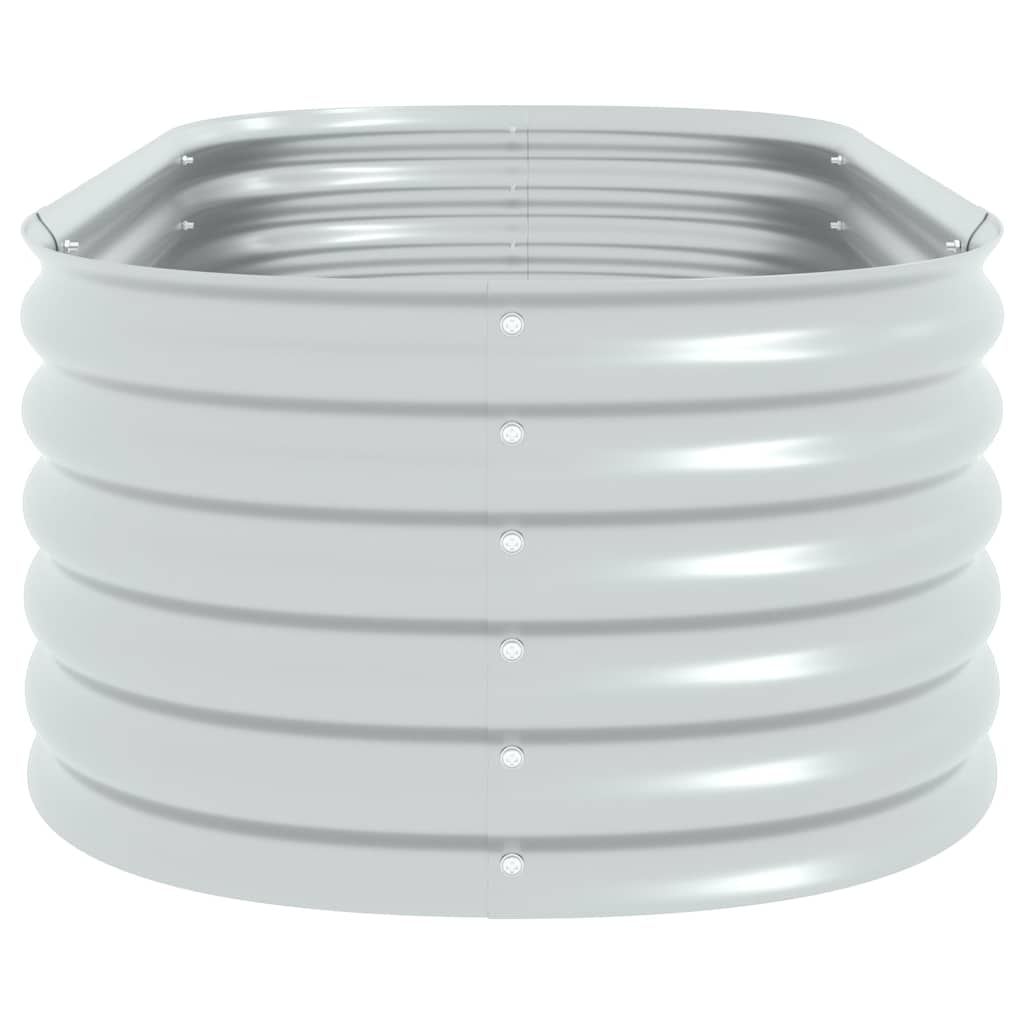 vidaXL Ζαρντινιέρα Υπερυψωμένη Ασημί 160x80x44 εκ. Γαλβανισμ. Χάλυβας