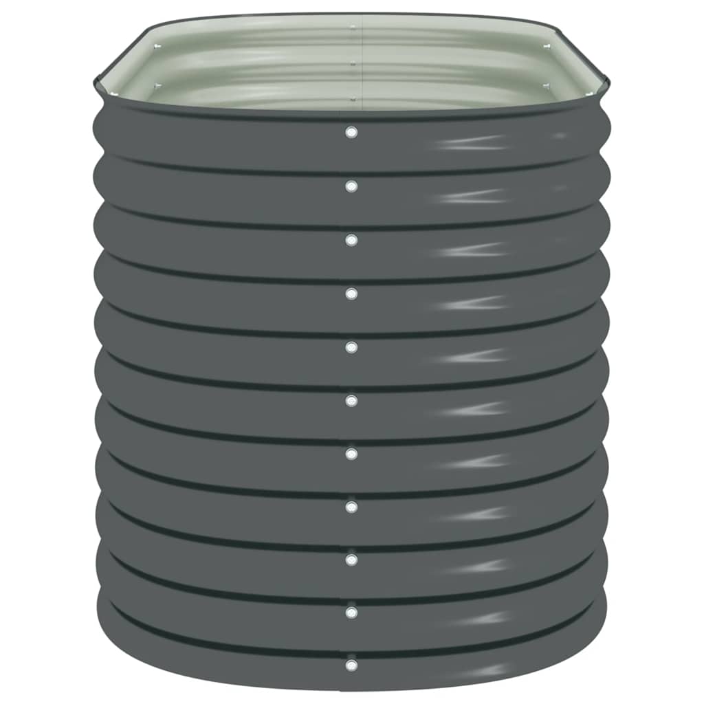 vidaXL Ζαρντινιέρα Υπερυψωμένη Γκρι 160x80x81 εκ. Γαλβανισμ. Χάλυβας