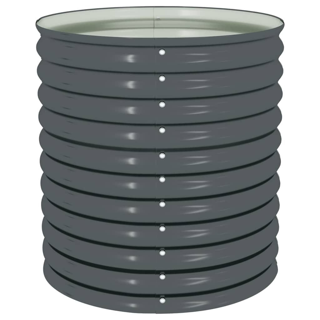 vidaXL Ζαρντινιέρα Υπερυψωμένη Γκρι 80x80x81 εκ. Γαλβανισμ. Χάλυβας