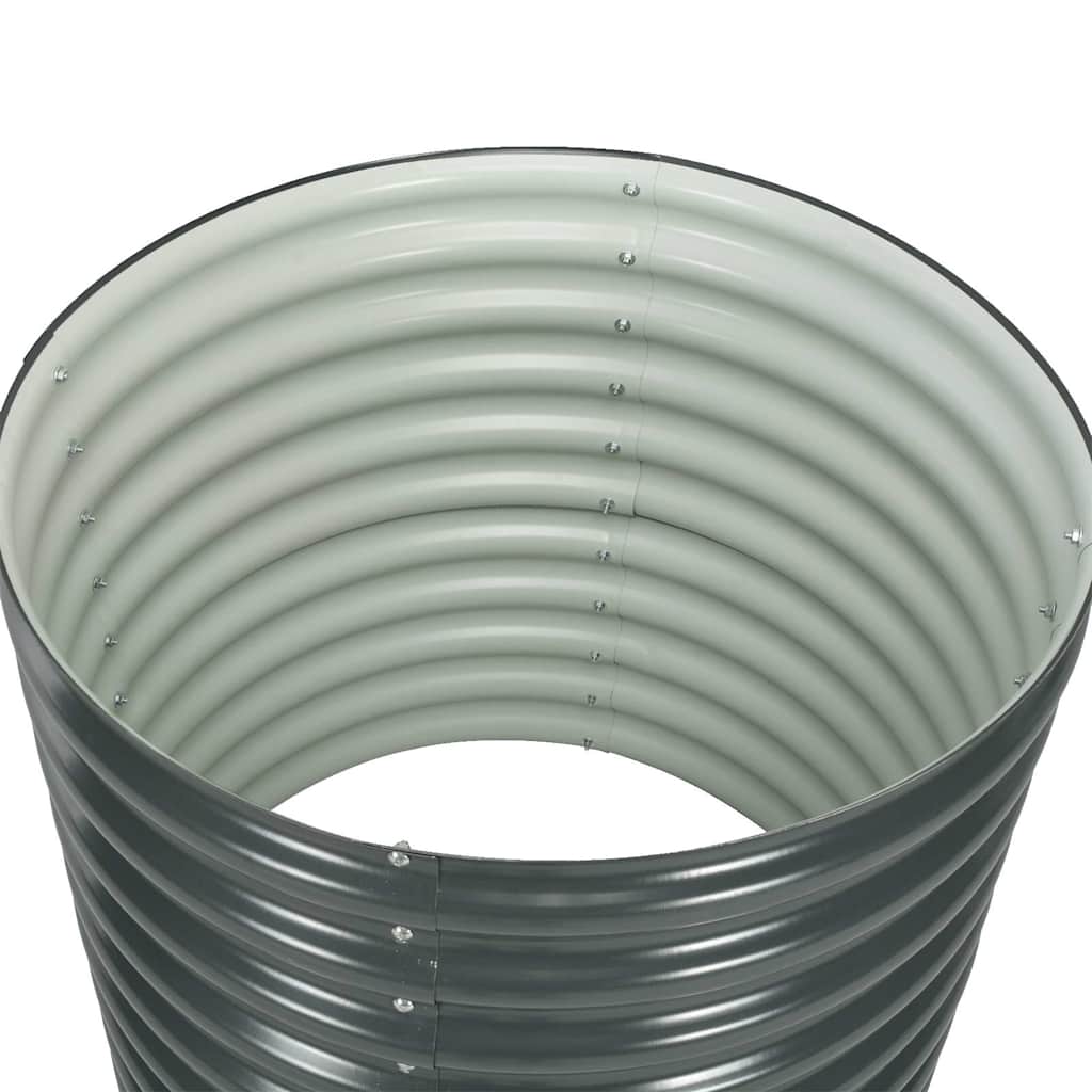 vidaXL Ζαρντινιέρα Υπερυψωμένη Γκρι 80x80x81 εκ. Γαλβανισμ. Χάλυβας