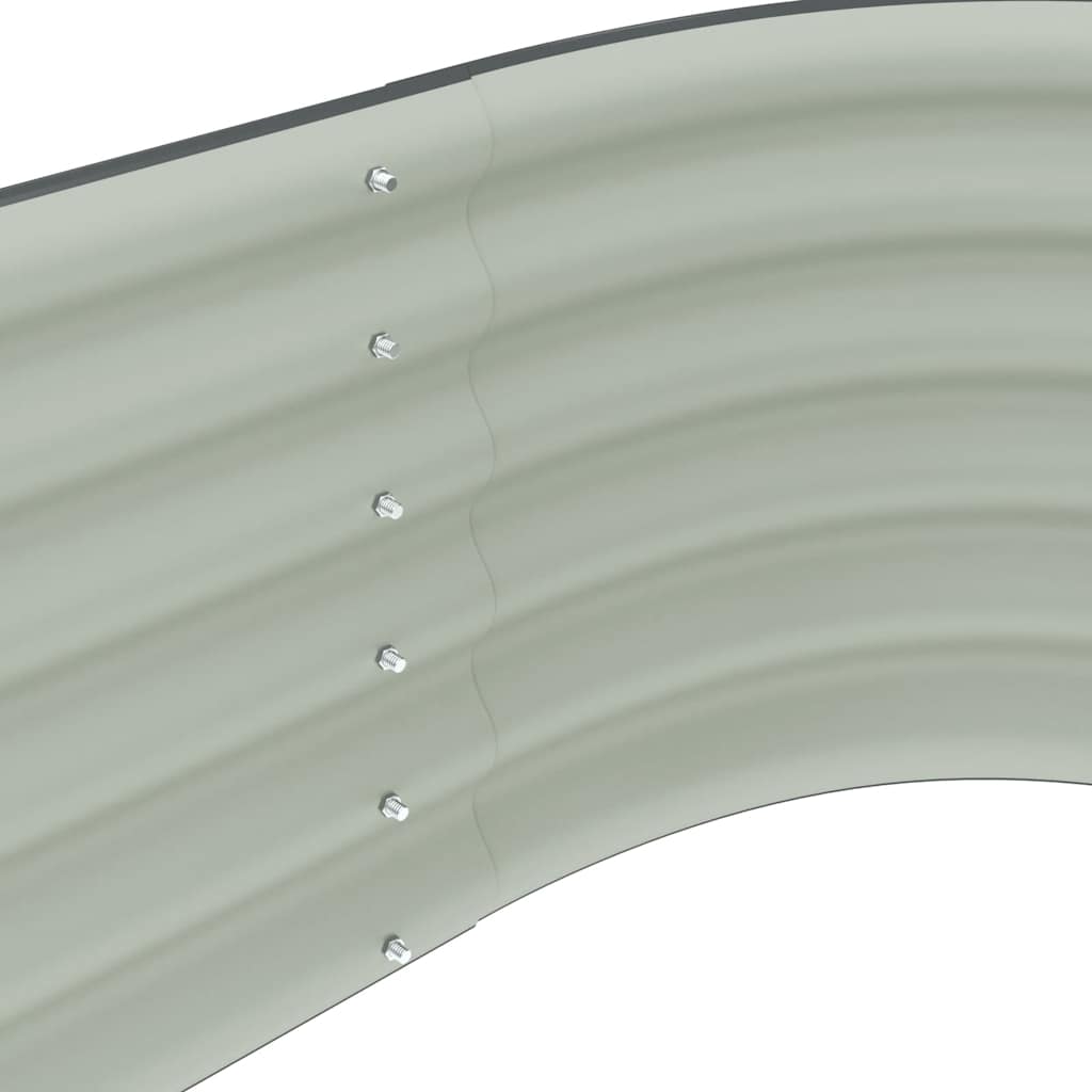 vidaXL Ζαρντινιέρα Υπερυψωμένη Γκρι 400x80x44 εκ. Γαλβανισμ. Χάλυβας