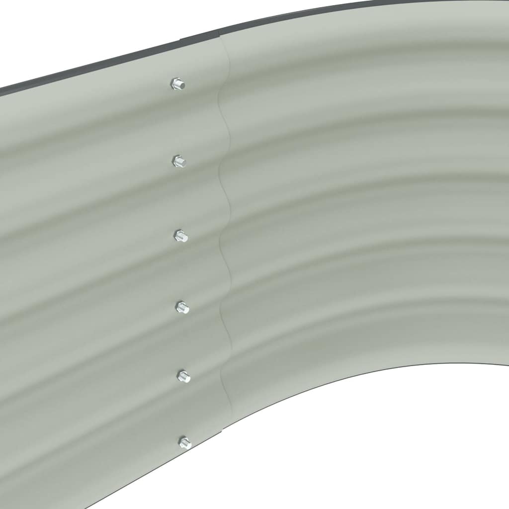 vidaXL Ζαρντινιέρα Υπερυψωμένη Γκρι 320x80x44 εκ. Γαλβανισμ. Χάλυβας