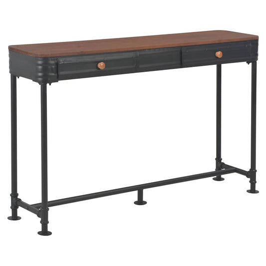 vidaXL Κονσόλα Τραπέζι με 2 Συρτάρια 120x30x75 εκ. Μασίφ Ξύλο Ελάτης