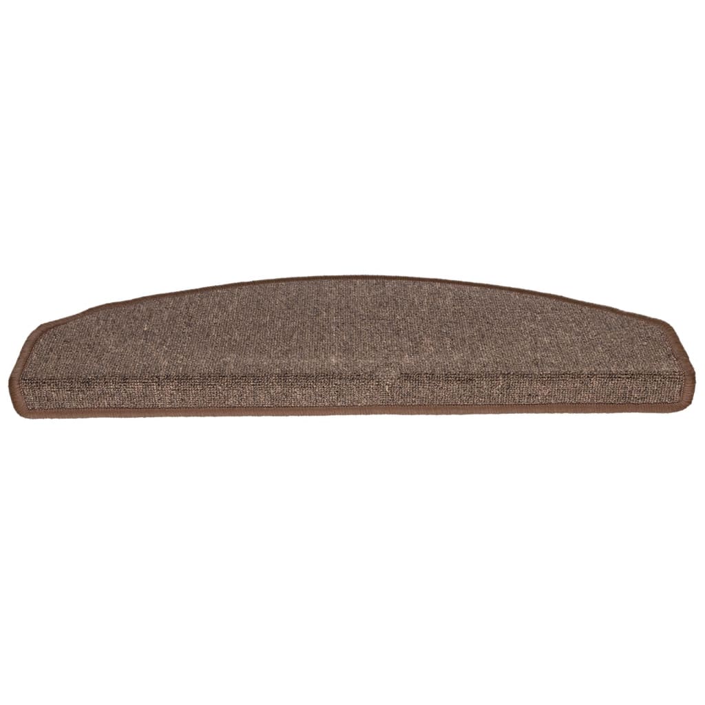 vidaXL Πατάκια Σκάλας 15 τεμ. Χρώμα Coffee Brown 65 x 24 x 4 εκ.