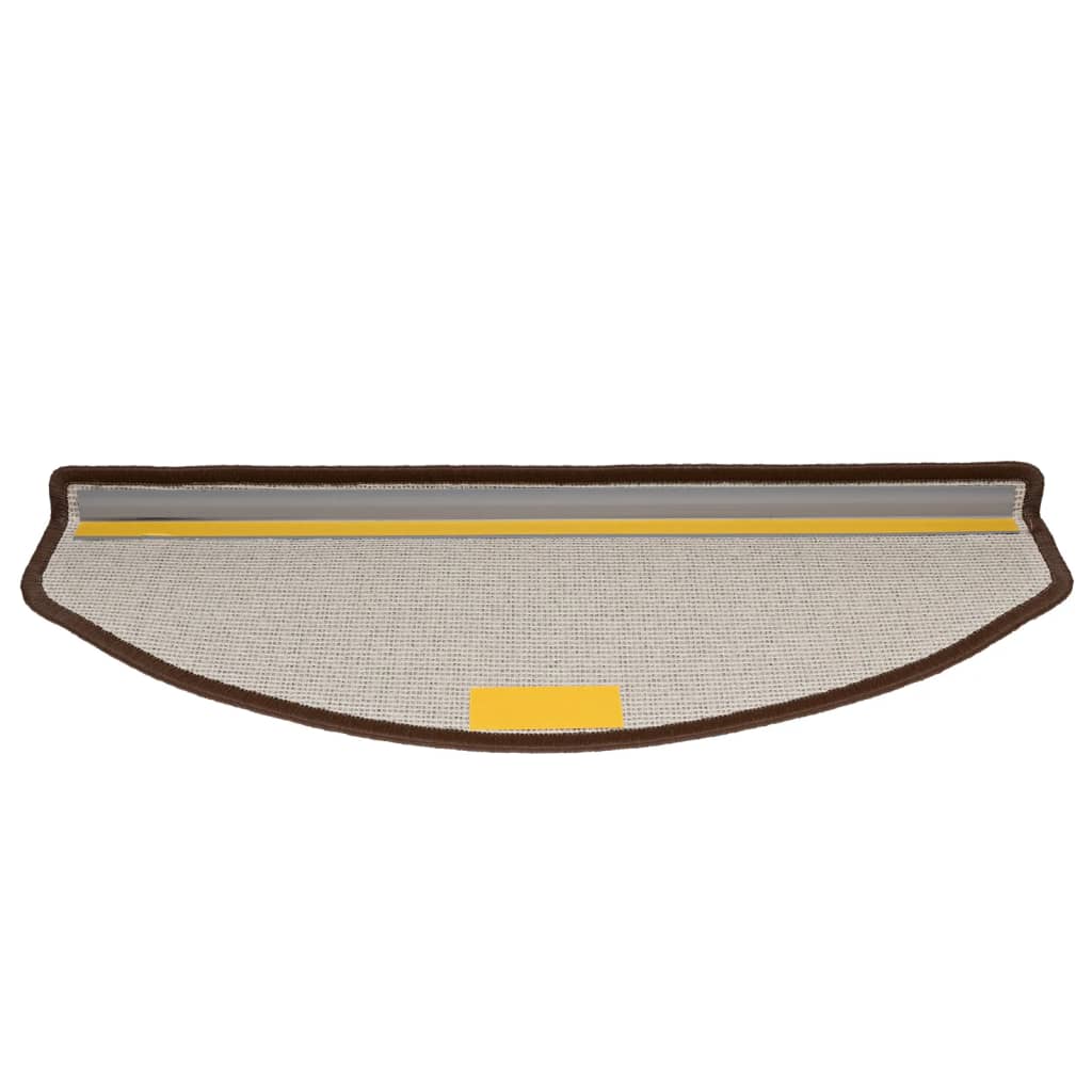 vidaXL Πατάκια Σκάλας 15 τεμ. Χρώμα Coffee Brown 65 x 24 x 4 εκ.