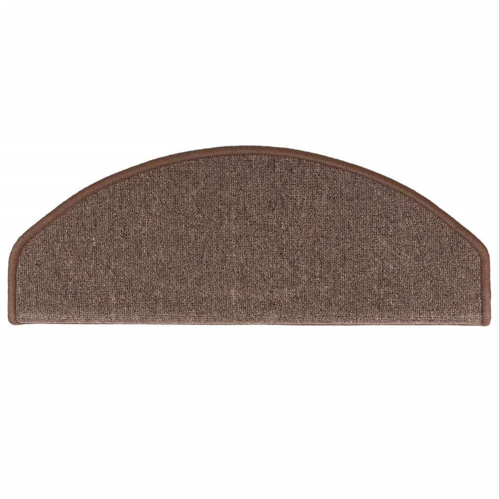 vidaXL Πατάκια Σκάλας 15 τεμ. Χρώμα Coffee Brown 65 x 24 x 4 εκ.