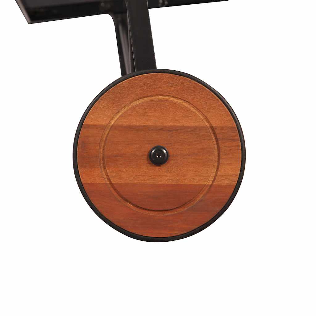 vidaXL Ξαπλώστρα από Μασίφ Ξύλο Ακακίας με Ατσάλινα Πόδια