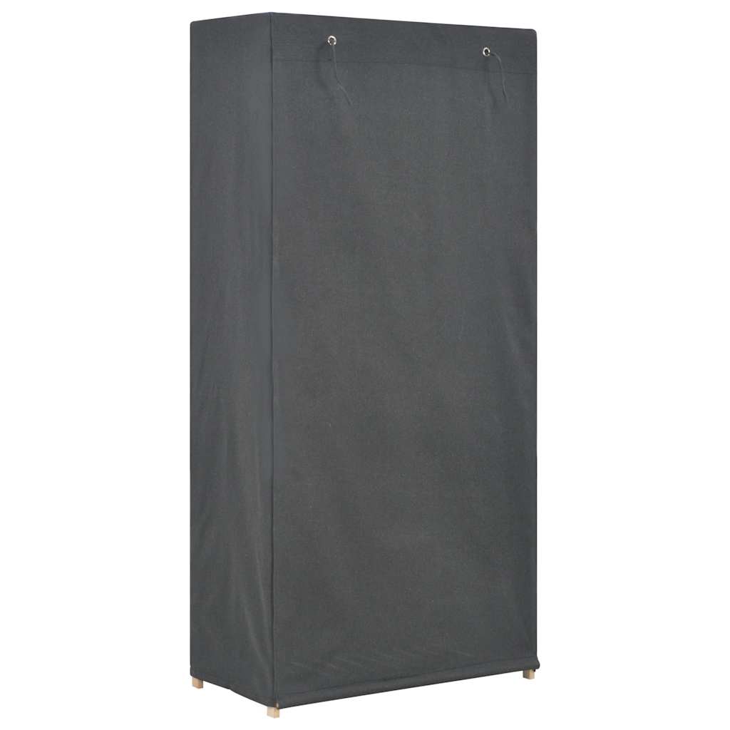 vidaXL Ντουλάπα με 3 Ράφια Γκρι 79 x 40 x 170 εκ. Υφασμάτινη