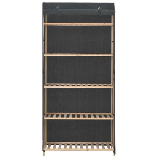 vidaXL Ντουλάπα Γκρι 79 x 40 x 170 εκ. Υφασμάτινη