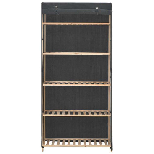 vidaXL Ντουλάπα Γκρι 79 x 40 x 170 εκ. Υφασμάτινη