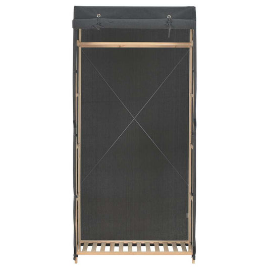vidaXL Ντουλάπα Γκρι 79 x 40 x 170 εκ. Υφασμάτινη