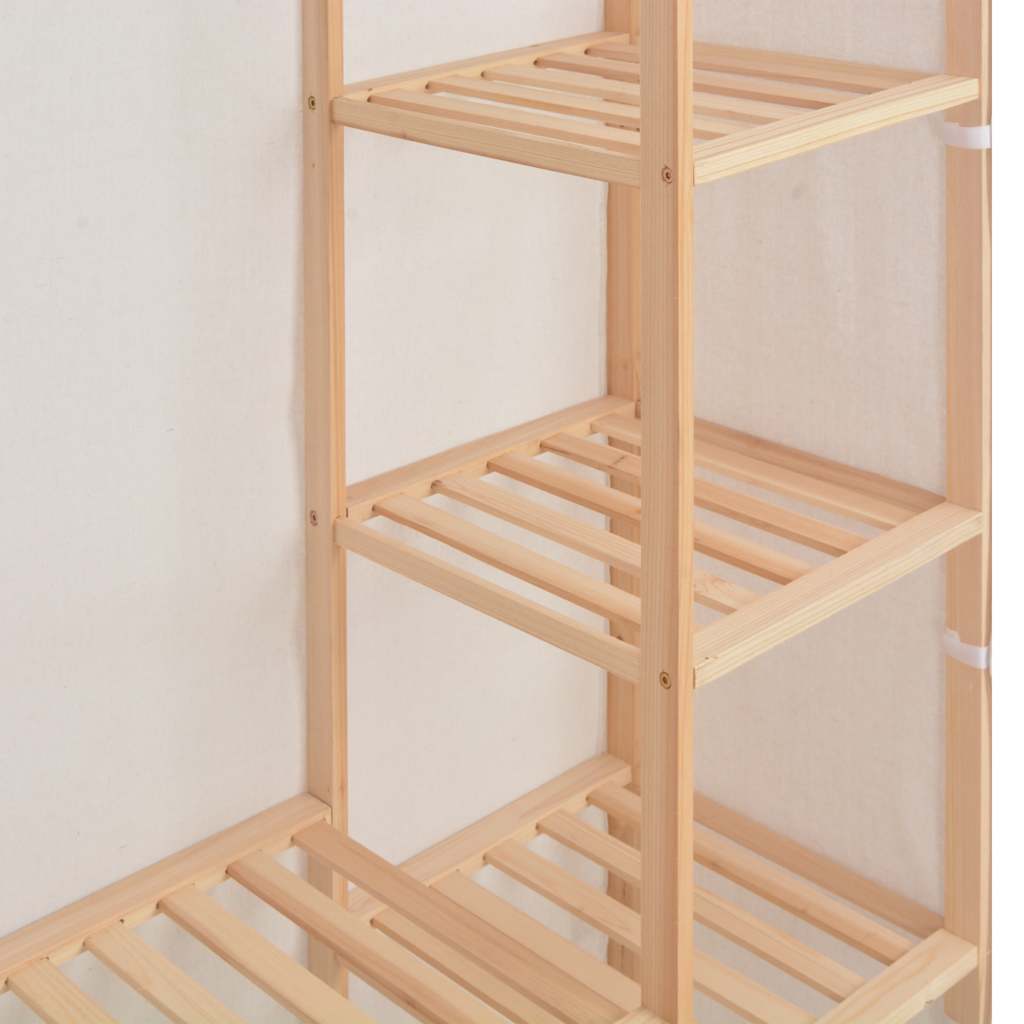 vidaXL Ντουλάπα Λευκή 135 x 40 x 170 εκ. Υφασμάτινη