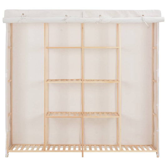 vidaXL Ντουλάπα Λευκή 173 x 40 x 170 εκ. Υφασμάτινη