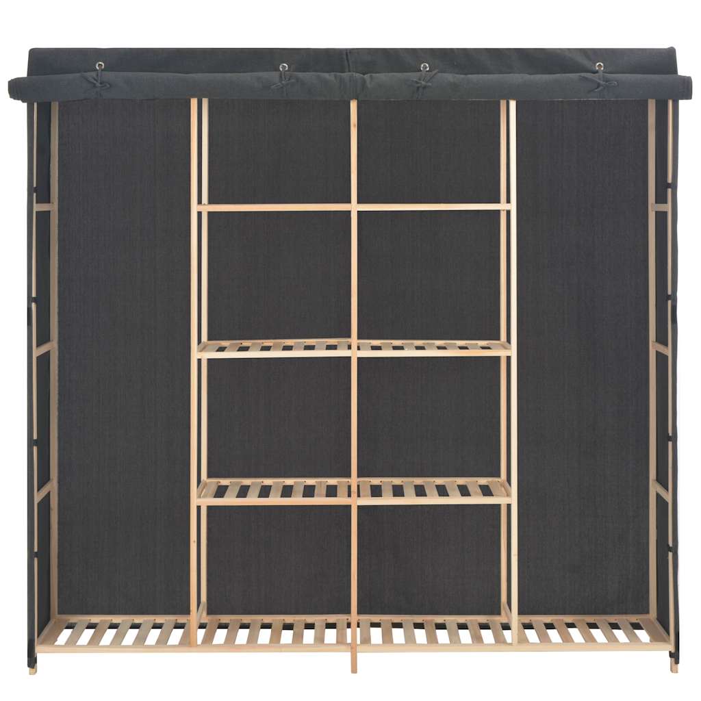 vidaXL Ντουλάπα Γκρι 173 x 40 x 170 εκ. Υφασμάτινη
