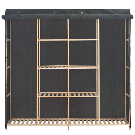 vidaXL Ντουλάπα Γκρι 173 x 40 x 170 εκ. Υφασμάτινη