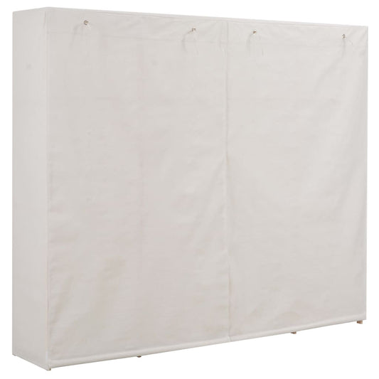 vidaXL Ντουλάπα Λευκή 200 x 40 x 170 εκ. Υφασμάτινη