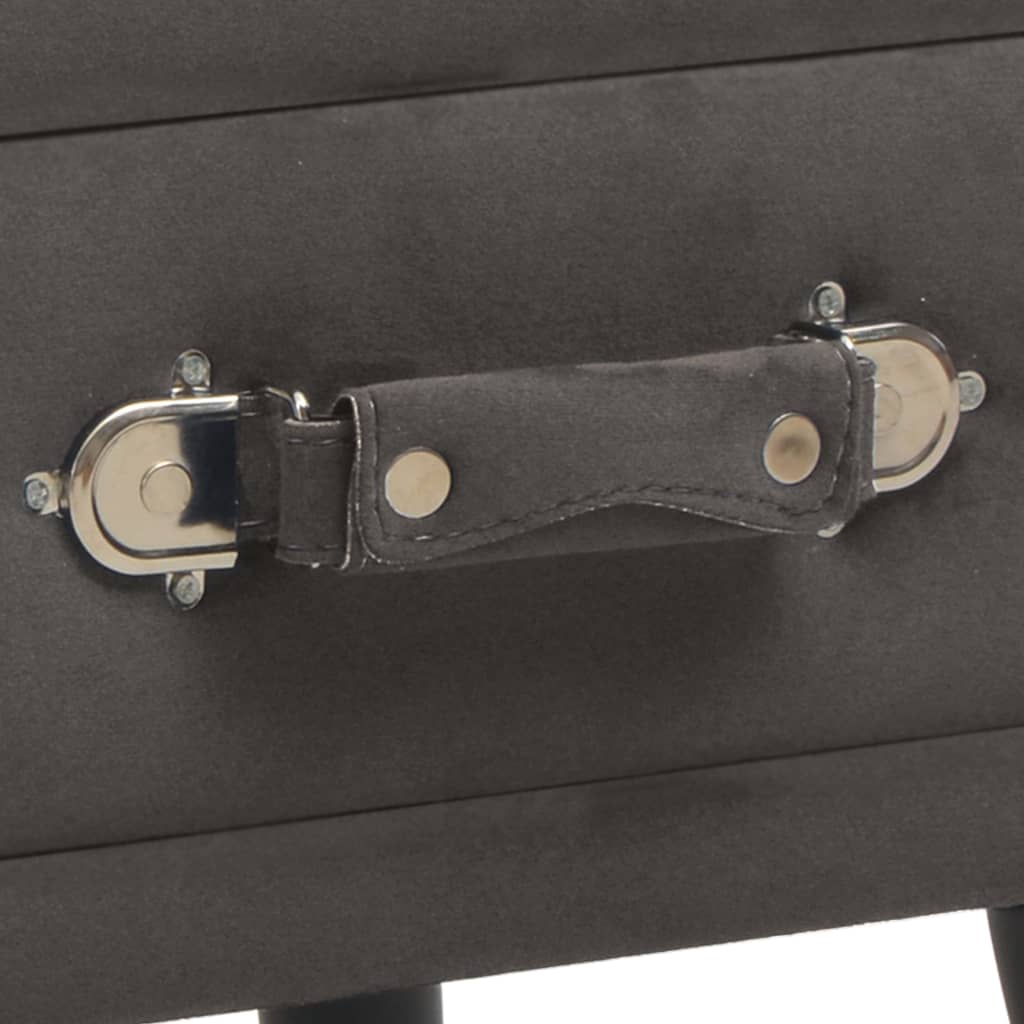 vidaXL Κομοδίνο Γκρι 40 x 35 x 40 εκ. Βελούδινο