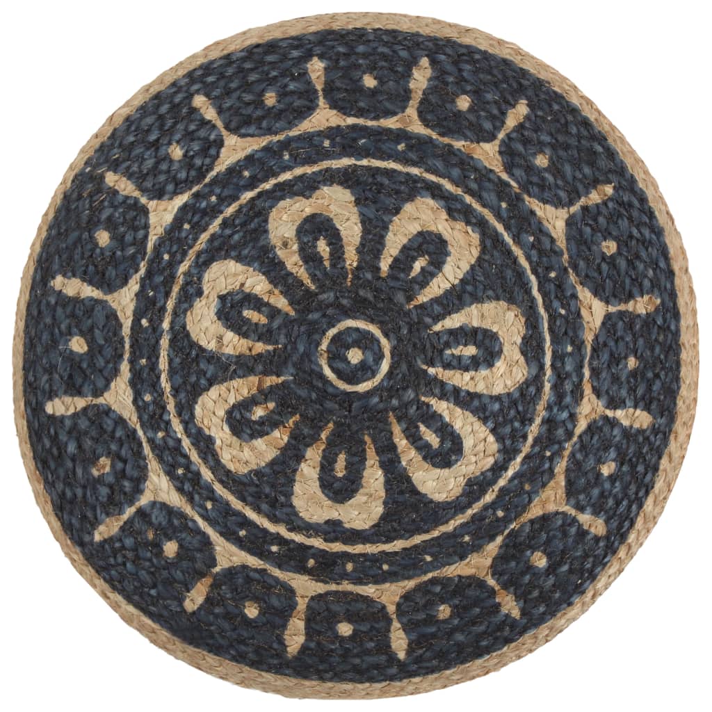 vidaXL Πουφ Χειροποίητο Μπλε 45 x 30 εκ. από Γιούτα