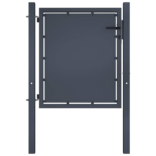 vidaXL Πόρτα Κήπου Ανθρακί 100x75 εκ. από Ατσάλι