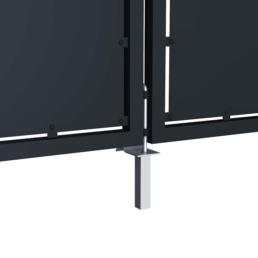 vidaXL Πόρτα Κήπου Ανθρακί 300x125 εκ. από Ατσάλι