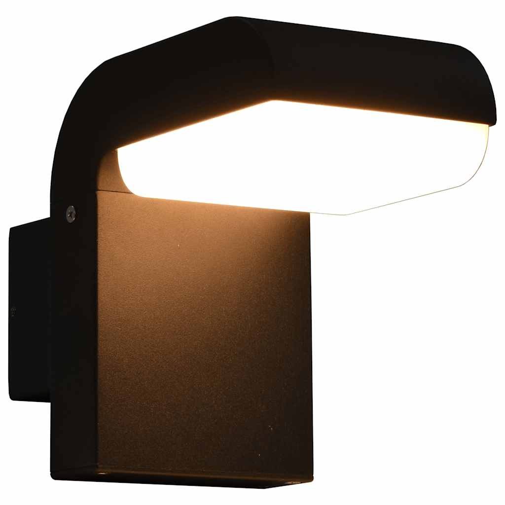vidaXL Εξωτερικό Φωτιστικό Τοίχου LED 9 W Μαύρο Οβάλ