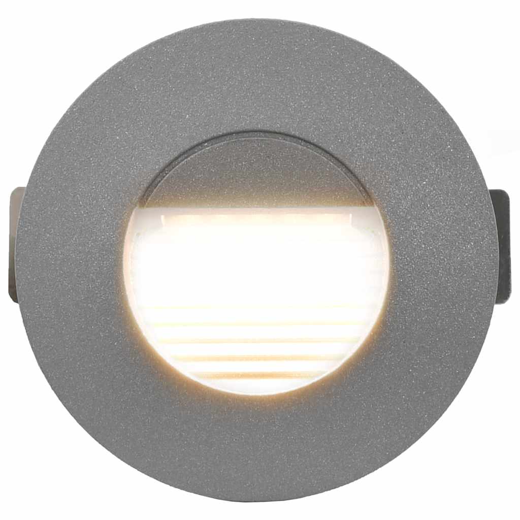 vidaXL Φωτιστικά Τοίχου LED Εξωτερικού Χώρου Στρογγυλά 6 τεμ. Ασημί 2W