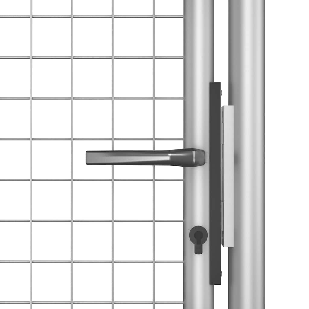 vidaXL Πόρτα Κήπου Ασημί 100x125 εκ. από Γαλβανισμένο Ατσάλι