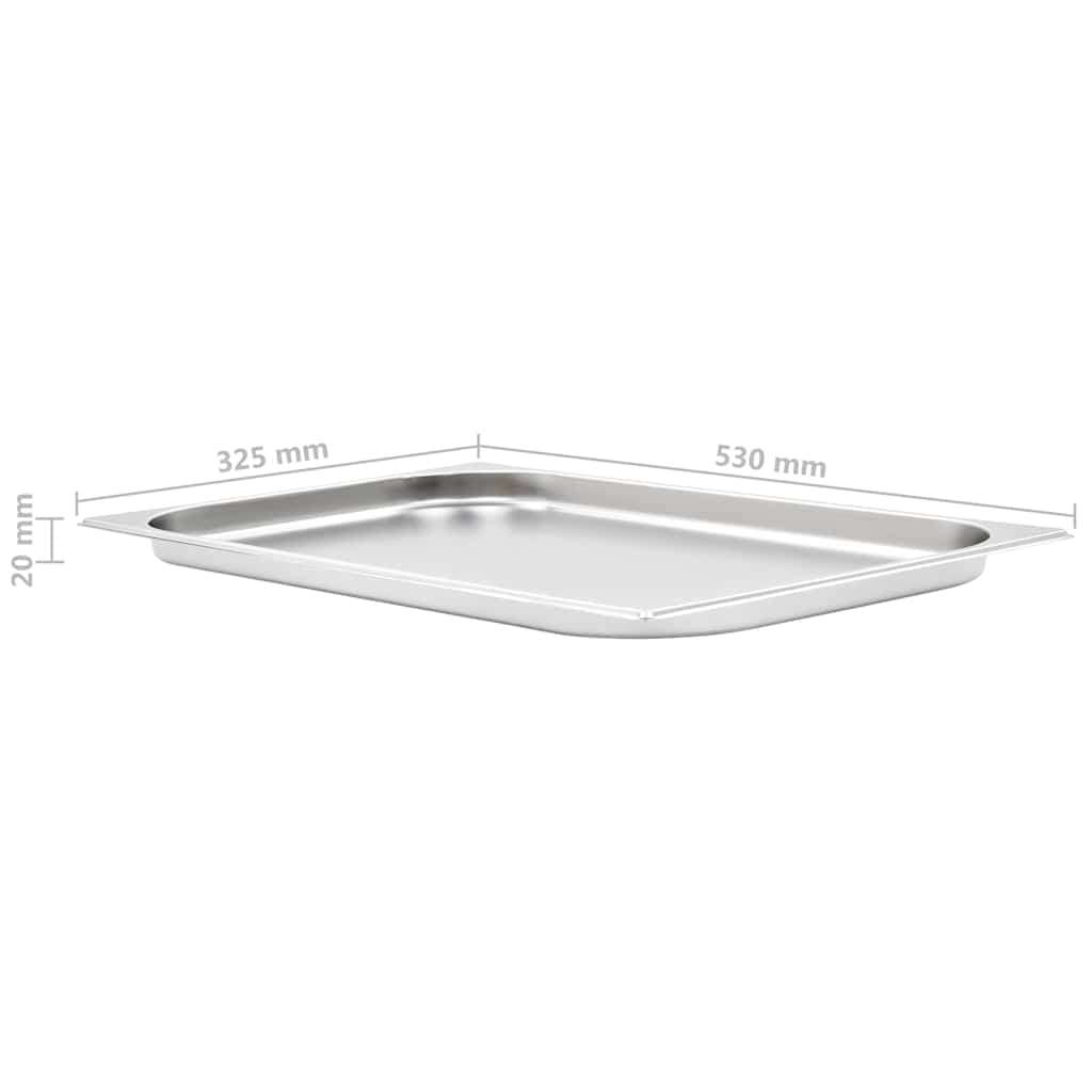 vidaXL Λεκάνες Gastronorm 4 τεμ. GN 1/1 20 χιλ. από Ανοξείδωτο Ατσάλι