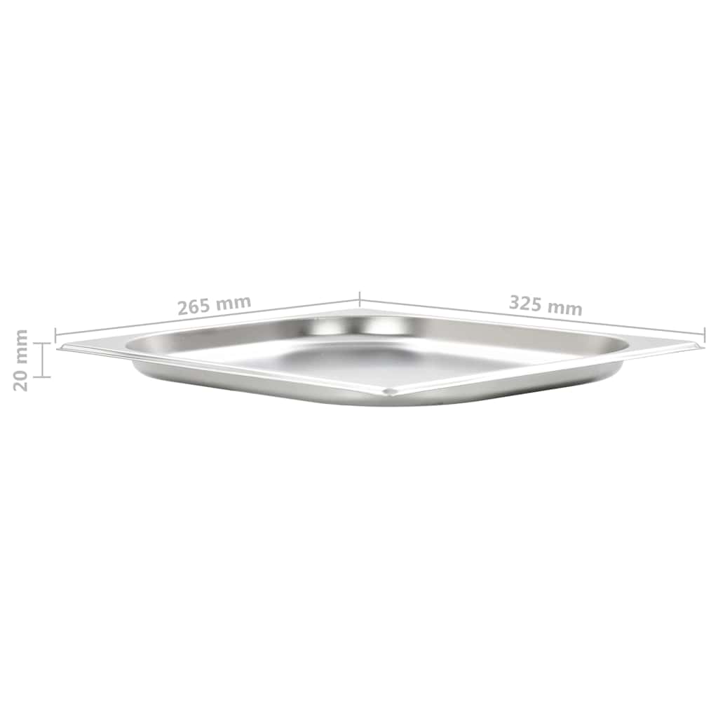 vidaXL Λεκάνες Gastronorm 8 τεμ. GN 1/2 20 χιλ. από Ανοξείδωτο Ατσάλι