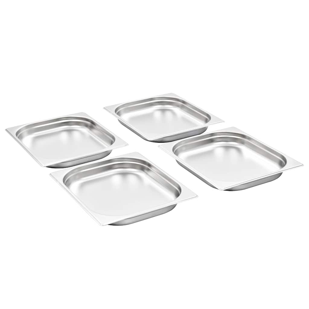 vidaXL Λεκάνες Gastronorm 8 τεμ. GN 1/2 40 χιλ. από Ανοξείδωτο Ατσάλι