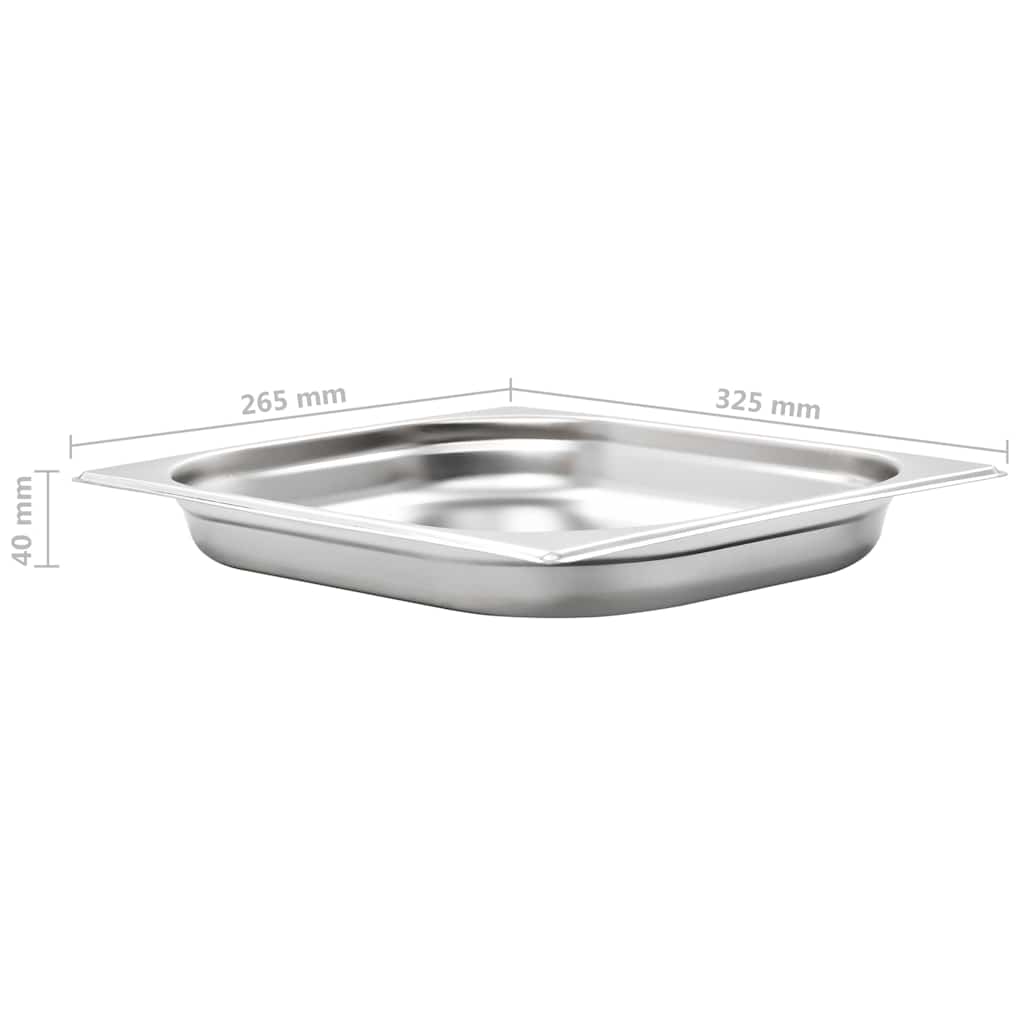 vidaXL Λεκάνες Gastronorm 8 τεμ. GN 1/2 40 χιλ. από Ανοξείδωτο Ατσάλι