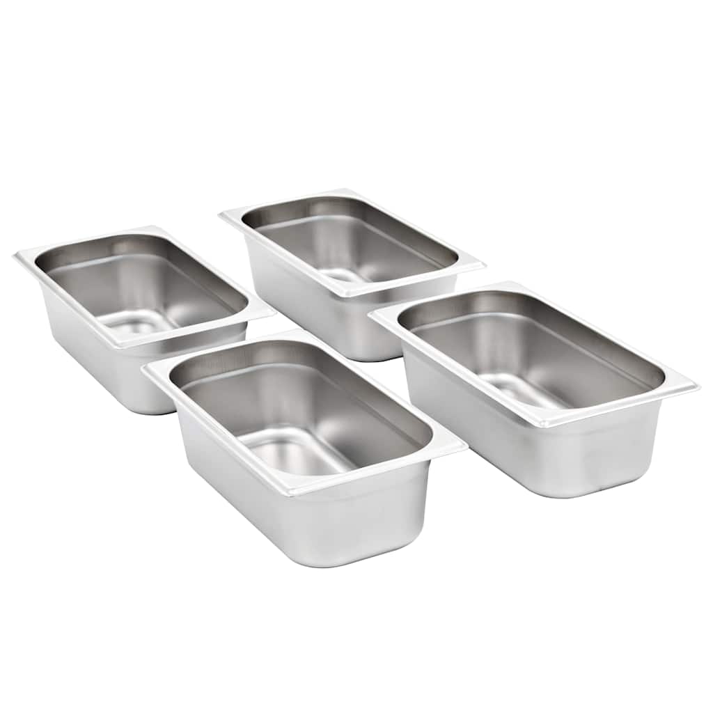 vidaXL Λεκάνες Gastronorm 8 τεμ. GN 1/3 100 χιλ. από Ανοξείδωτο Ατσάλι