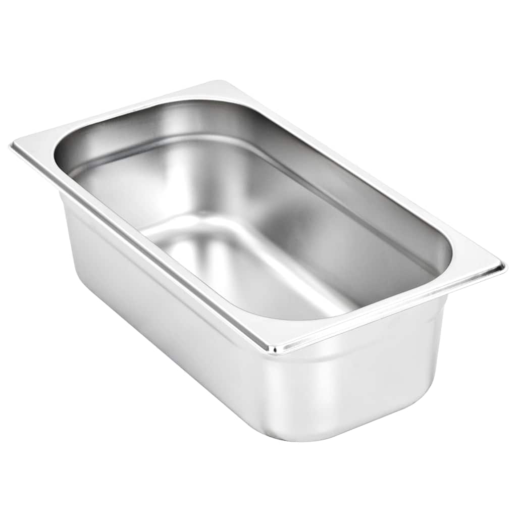 vidaXL Λεκάνες Gastronorm 8 τεμ. GN 1/3 100 χιλ. από Ανοξείδωτο Ατσάλι
