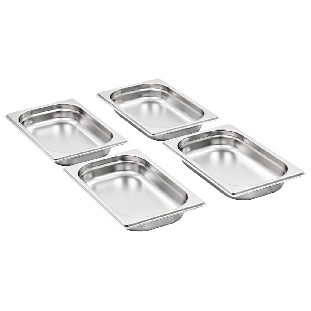 vidaXL Λεκάνες Gastronorm 12 τεμ. GN 1/4 40 χιλ. από Ανοξείδωτο Ατσάλι