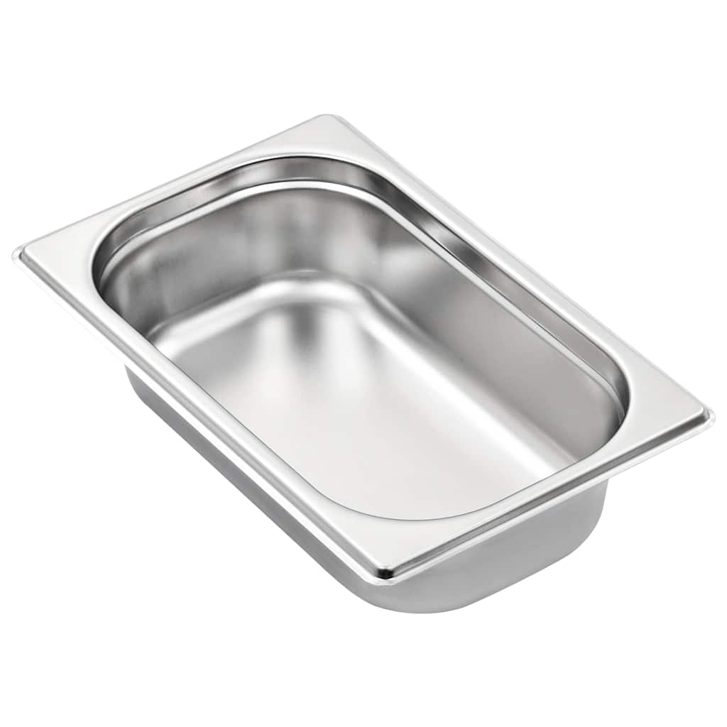vidaXL Λεκάνες Gastronorm 8 τεμ. GN 1/4 65 χιλ. από Ανοξείδωτο Ατσάλι