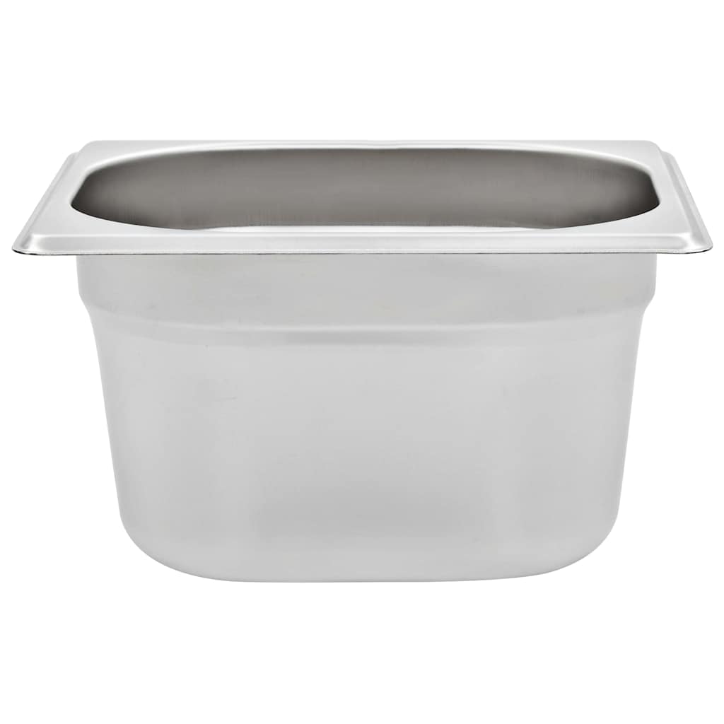 vidaXL Λεκάνες Gastronorm 12 τεμ. GN 1/6 100 χιλ. Ανοξείδωτο Ατσάλι
