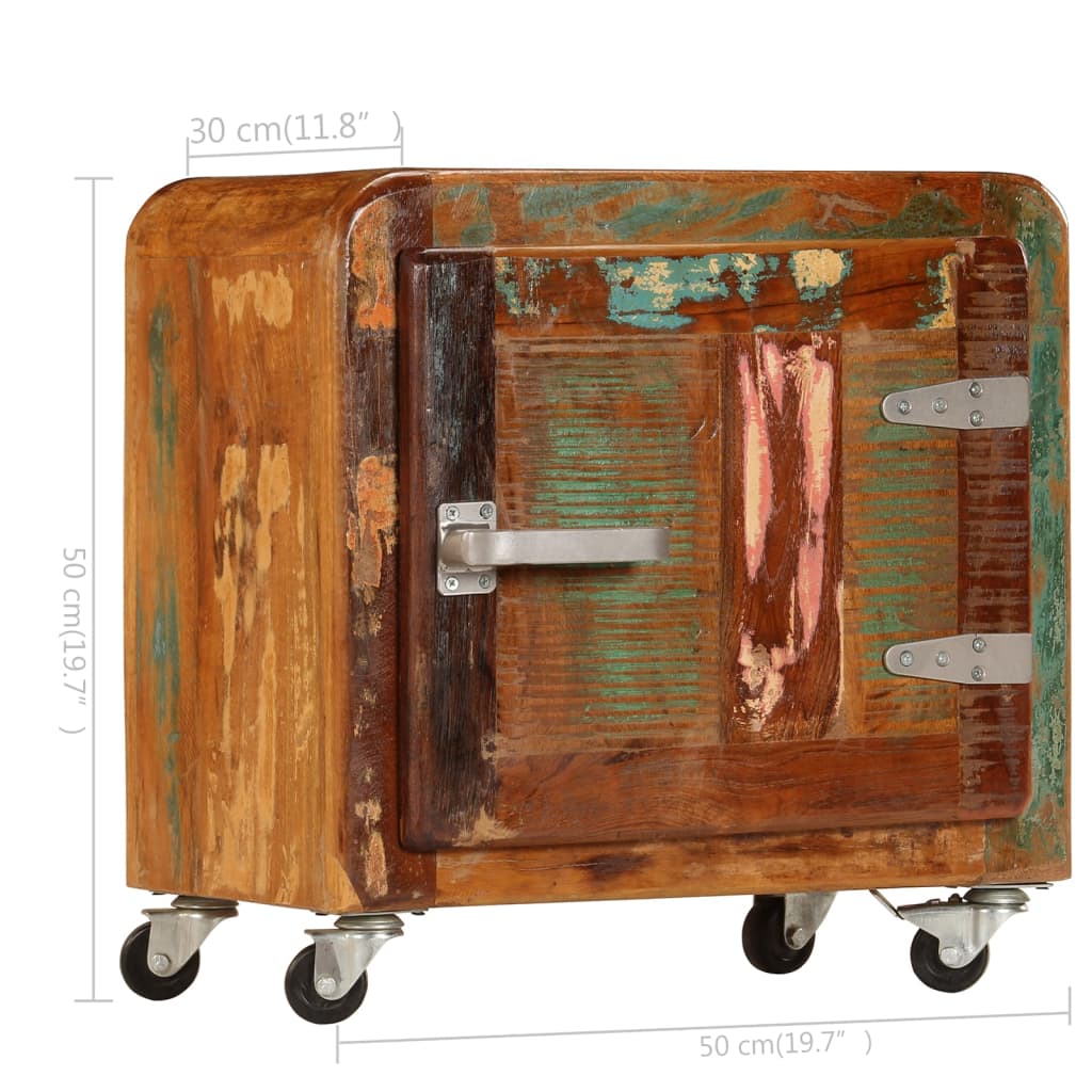 vidaXL Κομοδίνο 50 x 30 x 50 εκ. από Μασίφ Ανακυκλωμένο Ξύλο