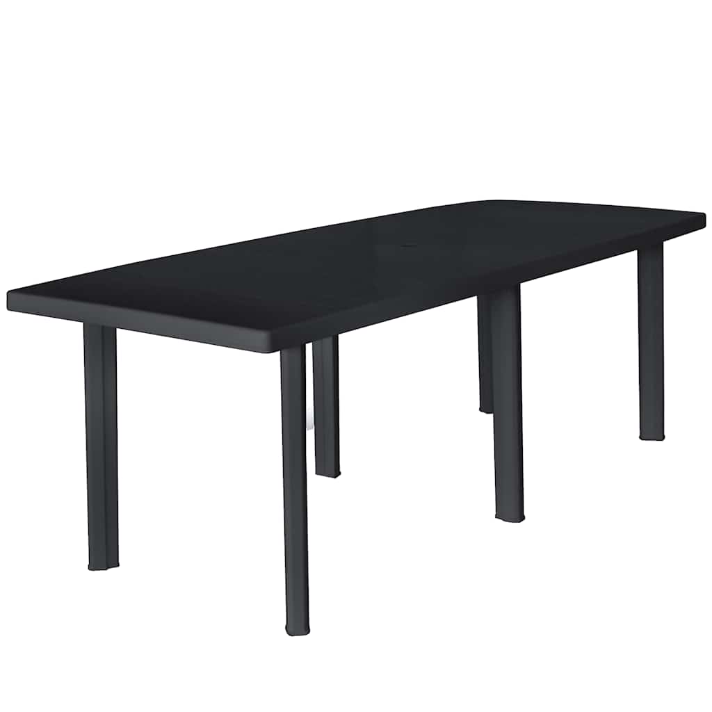 vidaXL Τραπέζι Κήπου Ανθρακί 216 x 90 x 72 εκ. Πλαστικό