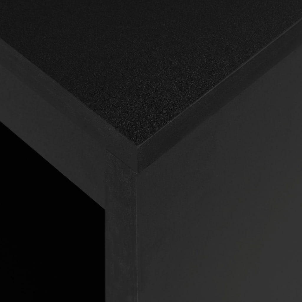 vidaXL Τραπέζι Μπαρ με Ράφια Μαύρο 110 x 50 x 103 εκ.