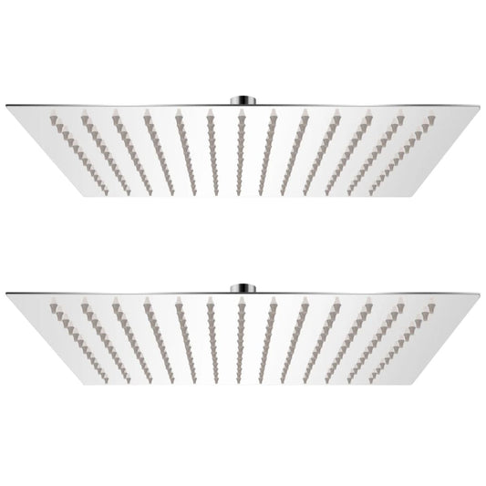 vidaXL Κεφαλή Nτους Βροχή 2 τεμ. 30 x 30 εκ. από Ανοξείδωτο Ατσάλι