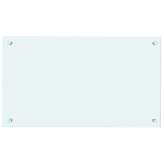 vidaXL Πλάτη Κουζίνας Λευκή 70 x 40 εκ. από Ψημένο Γυαλί