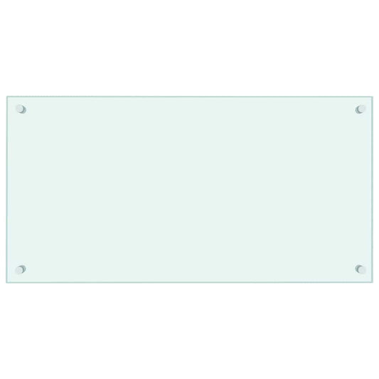 vidaXL Πλάτη Κουζίνας Λευκή 80 x 40 εκ. από Ψημένο Γυαλί