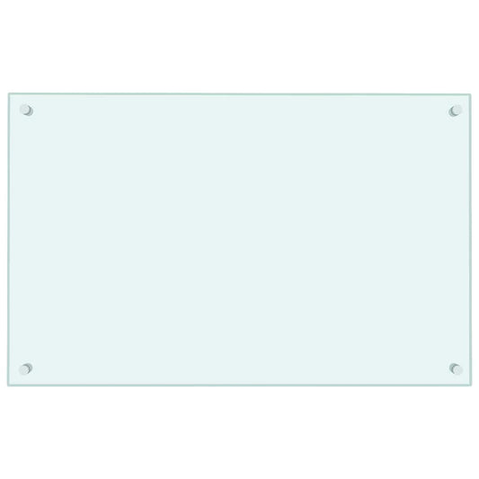 vidaXL Πλάτη Κουζίνας Λευκή 80 x 50 εκ. από Ψημένο Γυαλί