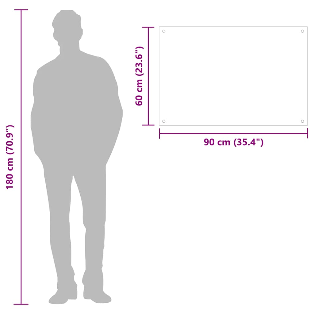 vidaXL Πλάτη Κουζίνας Λευκή 90 x 60 εκ. από Ψημένο Γυαλί