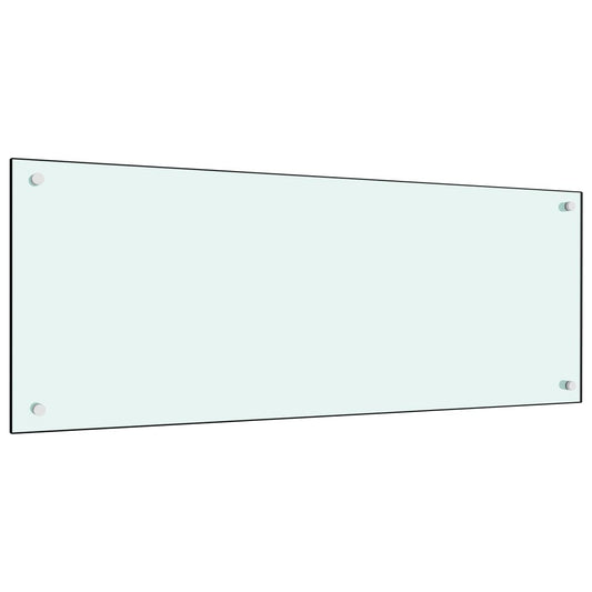 vidaXL Πλάτη Κουζίνας Λευκή 100 x 40 εκ. από Ψημένο Γυαλί