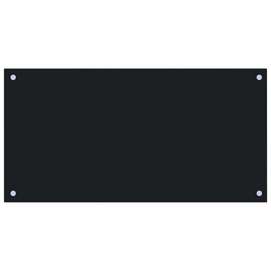 vidaXL Πλάτη Κουζίνας Μαύρη 80 x 40 εκ. από Ψημένο Γυαλί