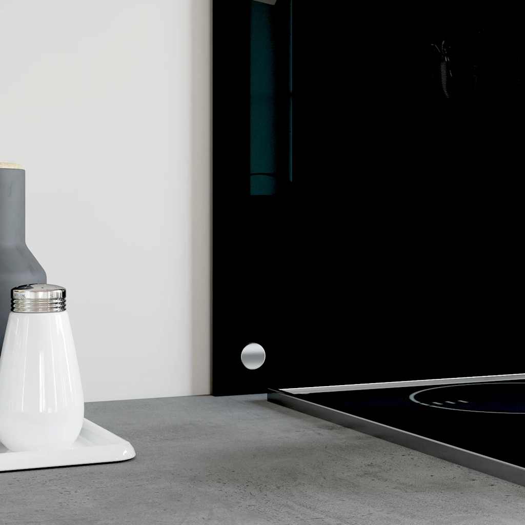 vidaXL Πλάτη Κουζίνας Μαύρη 90 x 60 εκ. από Ψημένο Γυαλί