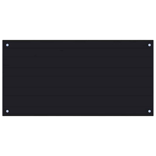 vidaXL Πλάτη Κουζίνας Μαύρη 100 x 50 εκ. από Ψημένο Γυαλί