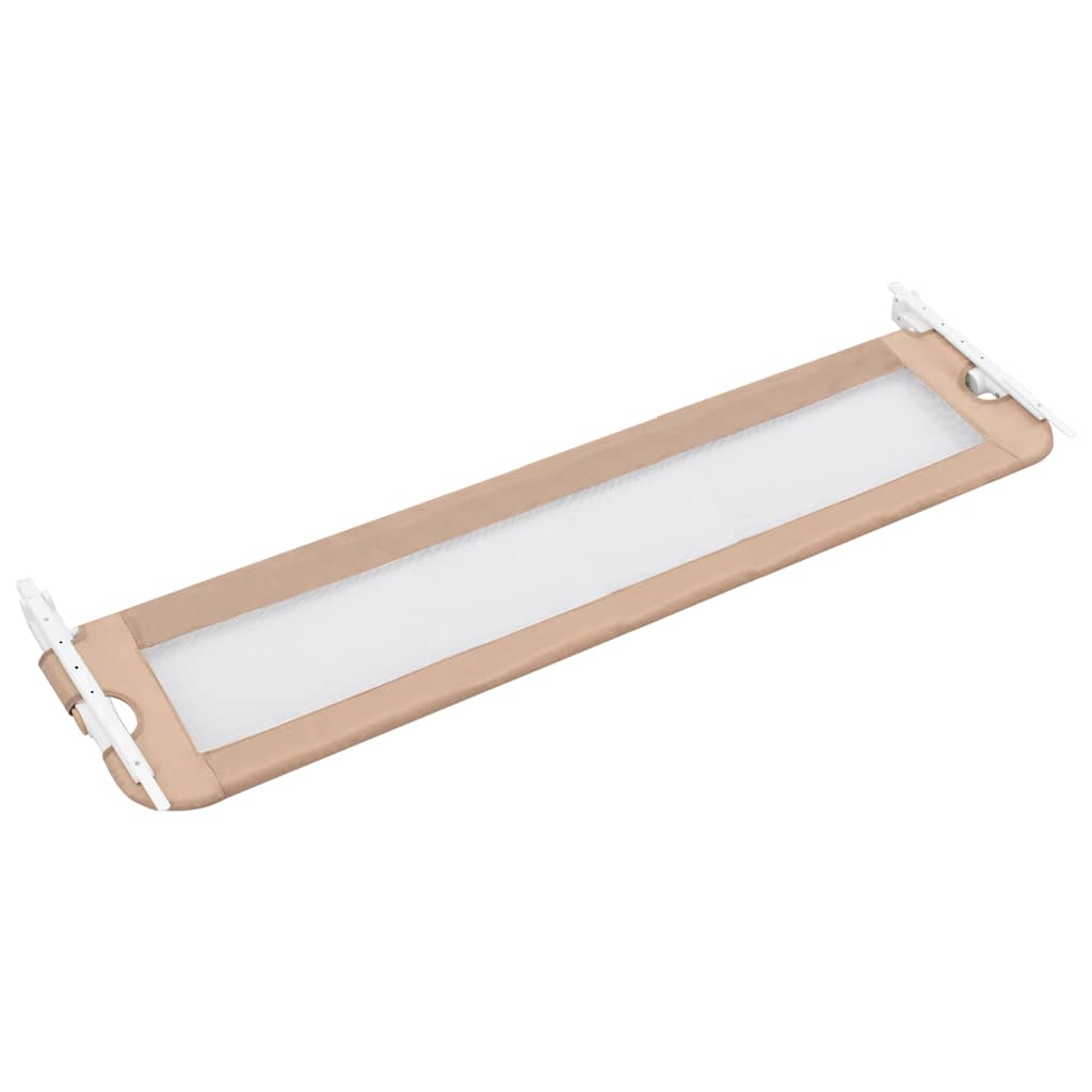vidaXL Μπάρα Κρεβατιού Προστατευτική Χρώμα Taupe 180x42 εκ Πολυεστέρας