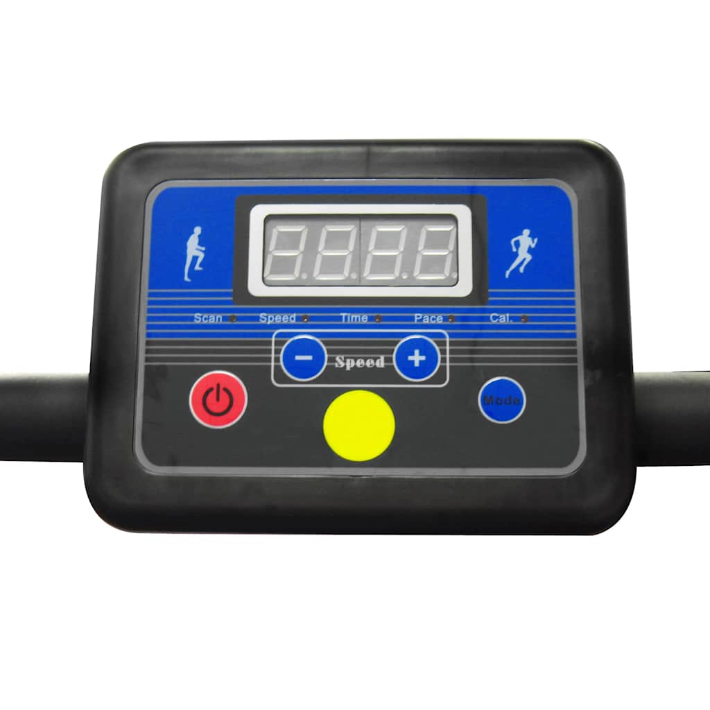 vidaXL Ηλεκτρικός Διάδρομος Γυμναστικής 100x35 εκ. Μαύρο και Ασημί